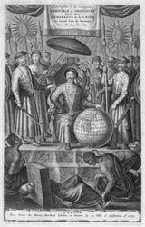 Der Kaiser von China, Frontispiz zu einem Bericht über eine niederländische Botschaft nach China, 1665